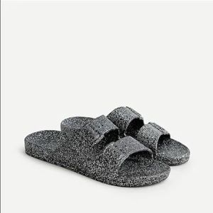 Freedom Moses Waterproof Pool Slides in Celeste Black